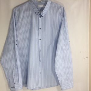 Calvin Klein Men’s Long Sleeve Shirt Blue XXL